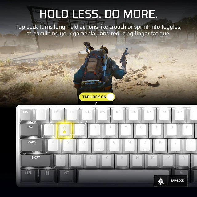 Alt view image 6 of 11 - Corsair Clipper PRO MINI 60 Hall Effect Gaming Keyboard – US QWERTY – White