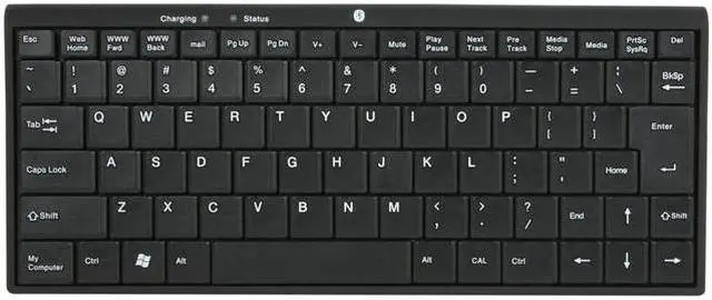 Alt view image 2 of 6 - Spider E-BTKB-B001 Black Bluetooth Wireless Ultra Slim Keyboard