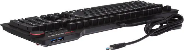 Alt view image 3 of 5 - Das Keyboard 4 Professional Wired Mechanical Keyboard, Cherry MX Brown Mechanical Switches, 2-Port USB 3.0 Hub, Volume Knob, Aluminum Top (104 Keys, Black)