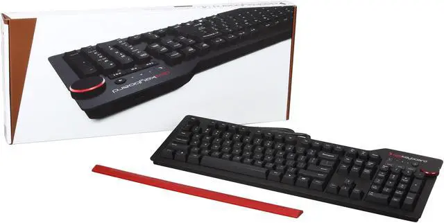 Alt view image 5 of 5 - Das Keyboard 4 Professional Wired Mechanical Keyboard, Cherry MX Brown Mechanical Switches, 2-Port USB 3.0 Hub, Volume Knob, Aluminum Top (104 Keys, Black)