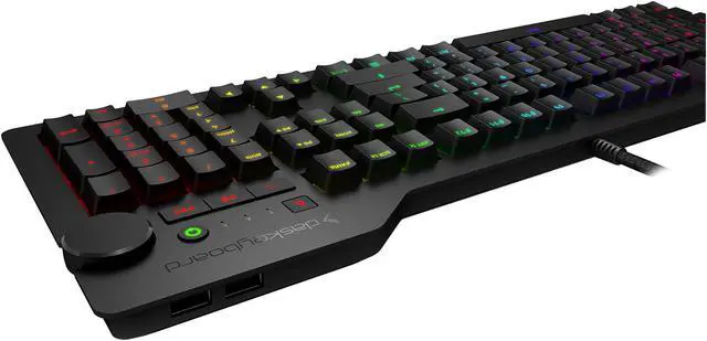 Alt view image 4 of 16 - Das Keyboard 4Q Soft Tactile MX Brown RGB Smart Mechanical Keyboard (DKPKD4RP0MNS0USX)