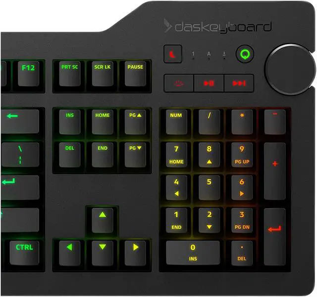 Alt view image 8 of 16 - Das Keyboard 4Q Soft Tactile MX Brown RGB Smart Mechanical Keyboard (DKPKD4RP0MNS0USX)