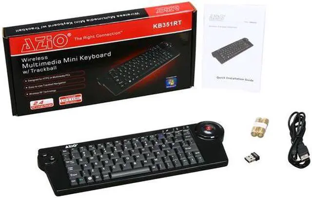 Alt view image 4 of 4 - AZIO KB351RT Black 80 Normal Keys USB RF Wireless Slim Keyboard