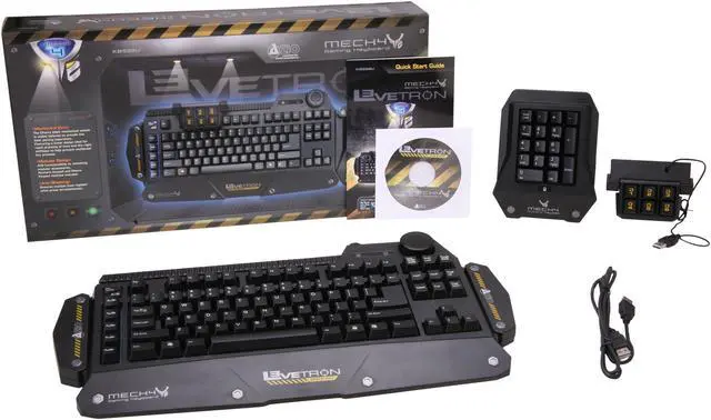 Alt view image 5 of 5 - AZIO KB588U Levetron Mech4 Mechanical Keyboard