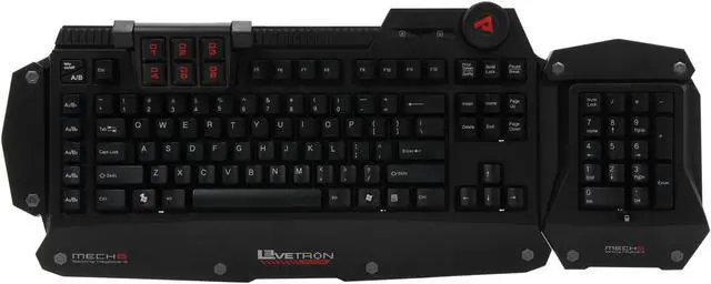 Alt view image 5 of 7 - AZIO KB577U Levetron Mech5 Mechanical Keyboard w/ Cherry Black MX Switches