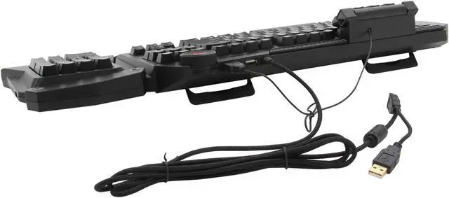Alt view image 6 of 7 - AZIO KB577U Levetron Mech5 Mechanical Keyboard w/ Cherry Black MX Switches