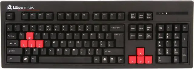 Alt view image 4 of 7 - AZIO Levetron Clicker KB528U Black 104 Normal Keys USB Wired Standard Mechanical Keyboard