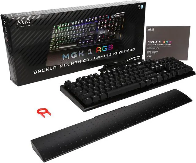 Alt view image 5 of 5 - AZIO MGK1-RGB-BLU MGK1 RGB Gaming Keyboard