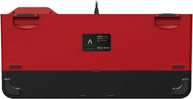 Alt view image 3 of 6 - Azio MGK L80 Mechanical Gaming Keyboard (Brown K-Switch / Red Backlight)