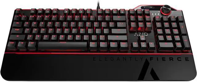 Alt view image 2 of 6 - Azio MGK L80 Mechanical Gaming Keyboard (Brown K-Switch / Red Backlight)