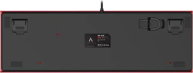 Alt view image 6 of 6 - AZIO MK HUE Red USB Backlit Mechanical Keyboard