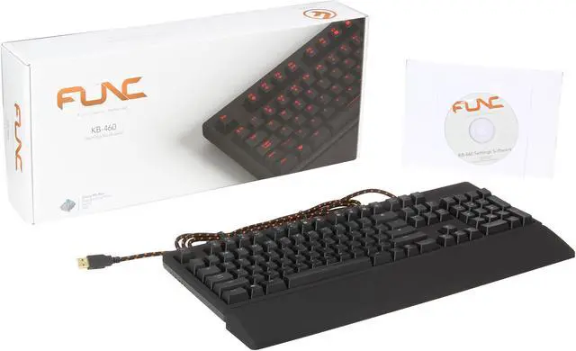 Alt view image 4 of 4 - Func FUNC-KB-460-US-BL KB-460 Mechanical Keyboard with Blue Cherry MX Switches