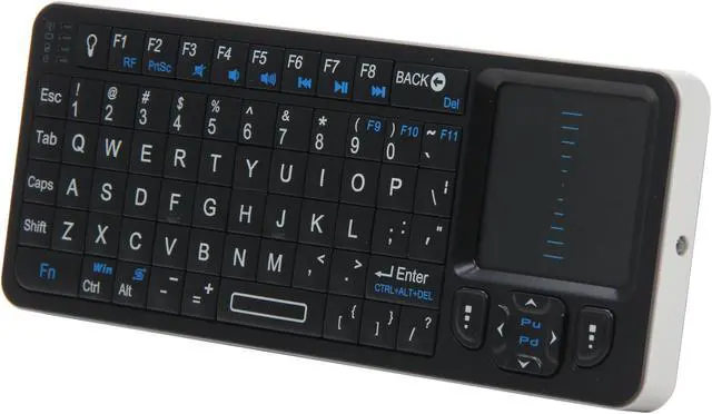 Main image of VisionTek Candyboard Keyboard with Touchpad and Built in IR Remote 900507 Black USB RF Wireless Mini Keyboard
