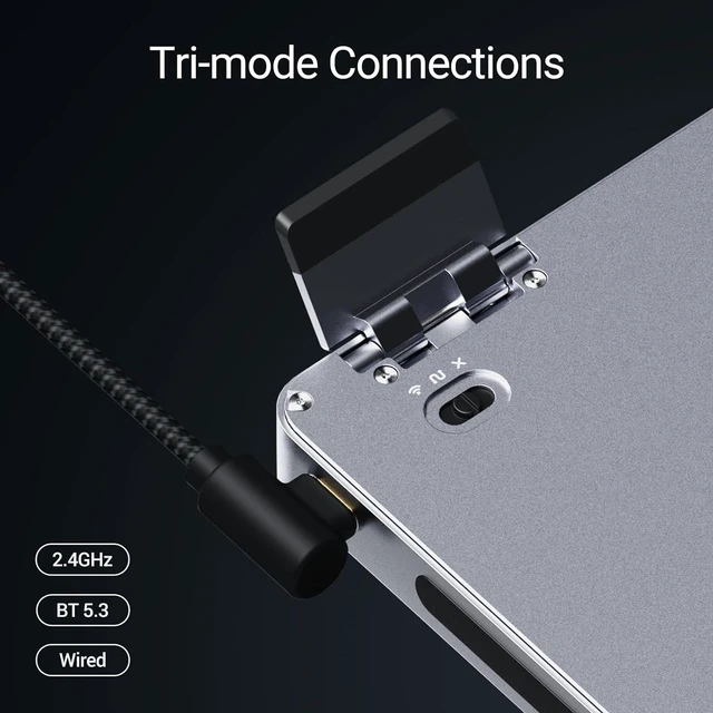 Alt view image 7 of 9 - LOFREE Flow2 Low-Profile 68 Keys Mechanical Keyboard, Aluminum Alloy with Surfer Linear Switches, Rechargeable Wireless Keyboards with 3 Mode Connections for Windows, macOS - White