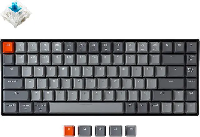 Main image of Keychron K2 V2 Keyboard - Gateron Blue - White LED