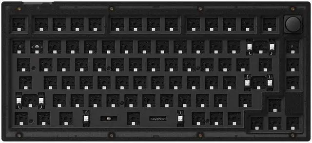 Main image of Keychron V1 Mechanical Keyboard Hotswap - with Knob - Frosted Black - Barebones 75% Layout