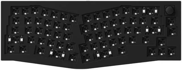 Main image of Keychron Q8 Mechanical Keyboard Hotswap RGB - Black - Barebones - with Knob - 65% Alice Layout