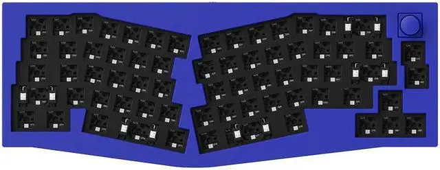 Main image of Keychron Q8 Mechanical Keyboard Hotswap RGB - Blue - Barebones - with Knob - 65% Alice Layout