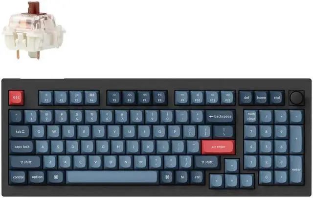 Main image of Keychron V5 Max Wireless RGB Mechanical Keyboard, Hot-swappable, Gateron Jupiter Brown Switch, Carbon Black (V5M-D3)