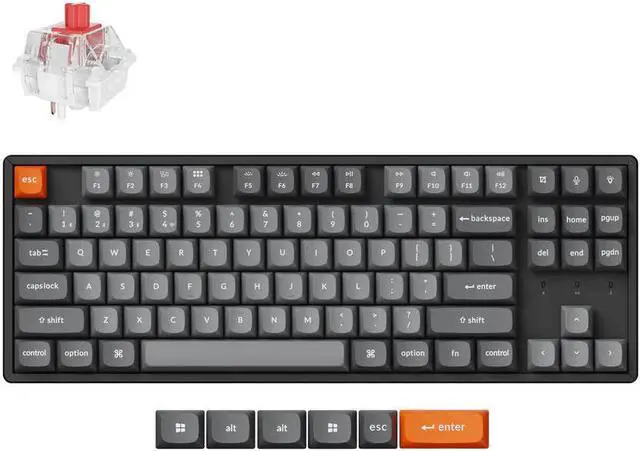 Alt view image 2 of 2 - Keychron Keychron K8 Max QMK Wireless Mechanical Keyboard K8 Max Bluetooth 2.4 GHz / Bluetooth / Wired Mechanical Keyboard