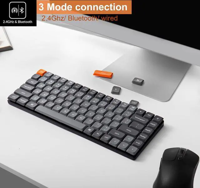 Alt view image 4 of 5 - Keychron K3 Max RGB Low Profile Hot-swappable Wireless Mechanical Keyboard(K3M-H3)