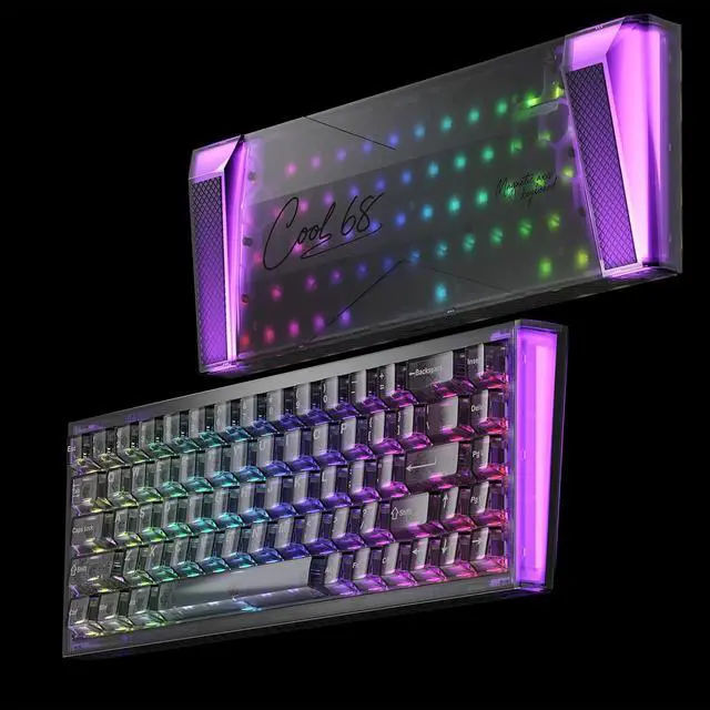 Alt view image 9 of 12 - DAREU COOL68 65% Wired Gaming Keyboard, Rapid Trigger Magnetic Switch Keyboard with 8000Hz Polling Rate, Adjustable Actuation, 0.1ms Latency, Gasket Mount, Hot swappable, RGB Light