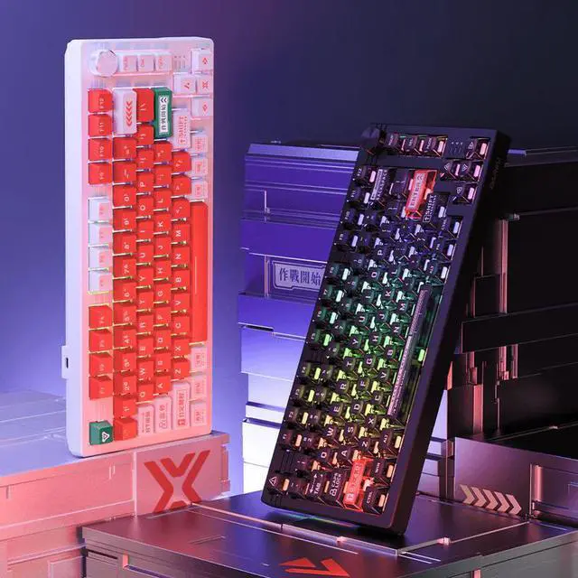 Alt view image 5 of 6 - DAREU EK75RT Rapid Trigger Wired Gaming Keyboard, Hall Effect Magnetic Switch Mechanical Keyboard, Adjustable Actuation, 75% TKL with Knob, Magnetic Sensing RGB Backlit, Translucent Keycaps for FPS