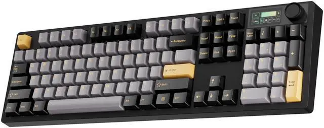 Alt view image 8 of 8 - DAREU A104 Master Full-Size Wireless Mechanical Keyboard, 1.9'' LCD Display & Multifunction Knob, 8K High Polling Rate, Hot-Swap Sockets, PBT Keycaps, 8000mAh Battery, RGB Backlit, 2.4GHz/BT/USB-C