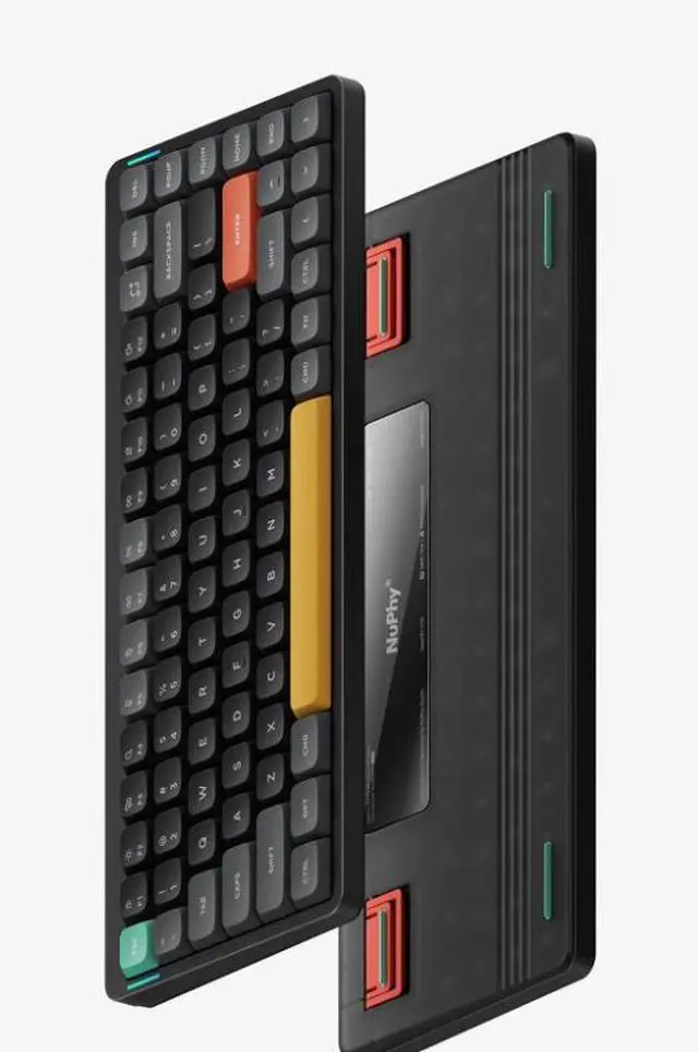 Alt view image 3 of 5 - NuPhy Air75 V2 RGB Low Profile Hotswap Wireless Mechanical Gaming Keyboard 75% Layout (84 Keys), Brown Switches Compatible with Windows, iOS, macOS, Basalt Black