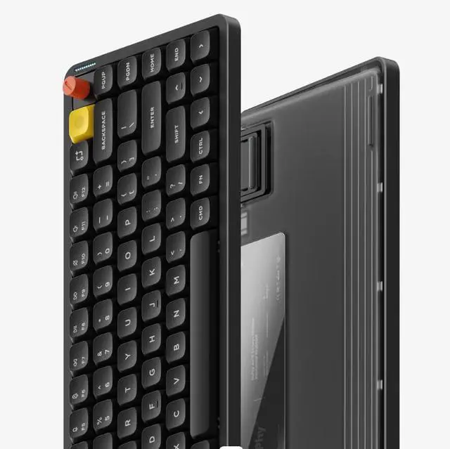 Alt view image 3 of 4 - NuPhy Air75 v3 RGB Low Profile Hotswap Wireless Mechanical Gaming Keyboard 75% Layout (84 Keys), Brown nano Switches Compatible with Windows, iOS, macOS, Basalt Black