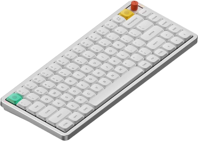 Main image of NuPhy Air75 V3 84 Keys 75% Low-Profile Hot-Swap Wireless Mechanical Keyboard, Gasket Mount, RGB Backlit, Functional Knob, Support Bluetooth/2.4GHz/USB-C, for Mac/Windows, Gaming & Office - Nova White