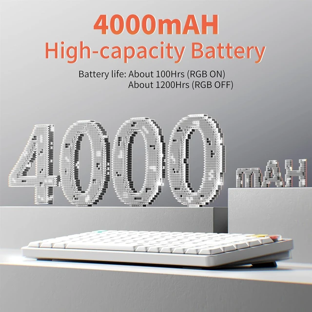 Alt view image 4 of 7 - NuPhy Air75 V3 84 Keys 75% Low-Profile Hot-Swap Wireless Mechanical Keyboard, Gasket Mount, RGB Backlit, Functional Knob, Support Bluetooth/2.4GHz/USB-C, for Mac/Windows, Gaming & Office - Nova White
