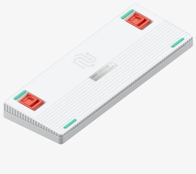 Alt view image 7 of 7 - NuPhy Halo75 V2 QMK/VIA Wireless Mechanical Keyboard, 75% Hot Swappable, Tri-Mode 2.4G Bluetooth USB-C, RGB Backlit Gasket Mount Keyboard for Mac/Windows - Ionic White