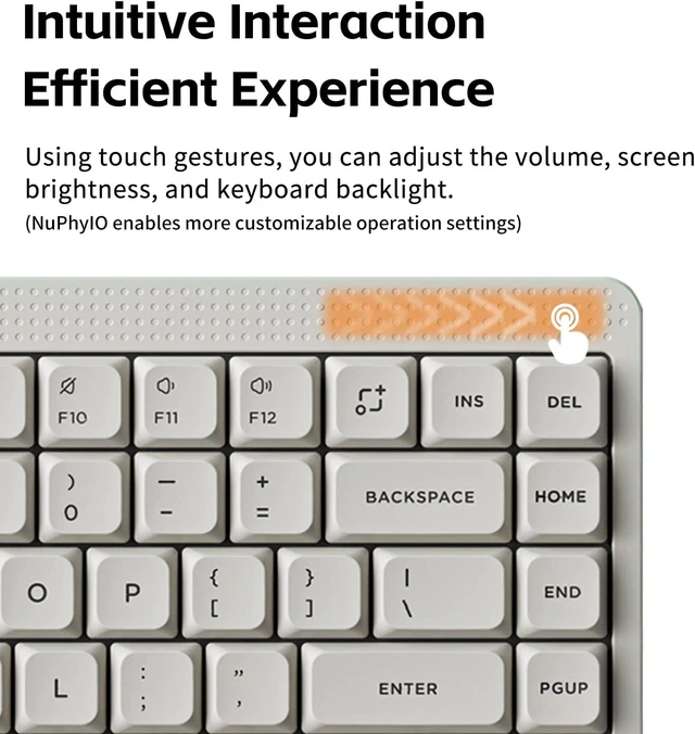Alt view image 6 of 8 - NuPhy Node75 Low Profile Wireless Mechanical Keyboard, 75% ANSI Hot Swappable, Bluetooth, 2.4GHz, USB-C, RGB Backlit Gasket Mount Keyboard for Mac/Windows - White