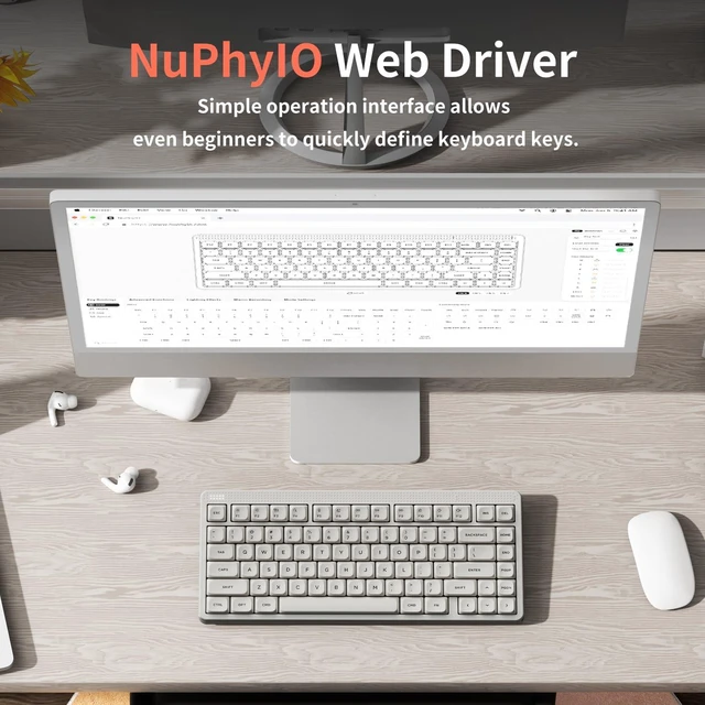 Alt view image 4 of 8 - NuPhy Node75 High Profile Wireless Mechanical Keyboard, 75% ANSI Hot Swappable, Bluetooth, 2.4GHz, USB-C, RGB Backlit Gasket Mount Keyboard for Mac/Windows - White