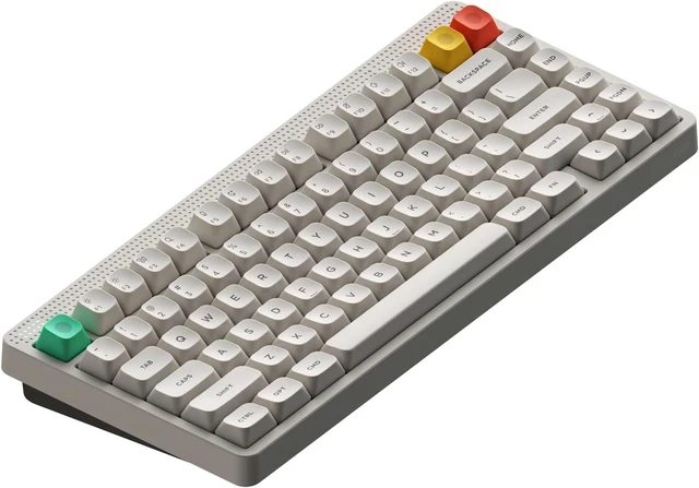 Main image of NuPhy Node75 High Profile Wireless Mechanical Keyboard, 75% ANSI Hot Swappable, Bluetooth, 2.4GHz, USB-C, RGB Backlit Gasket Mount Keyboard for Mac/Windows - White