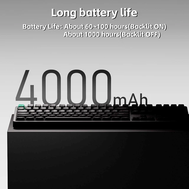 Alt view image 4 of 7 - NuPhy Node100 High-Profile Mechanical Keyboard, Supports Touch Gestures, 103 Keys Wireless Keyboard, Bluetooth, 2.4GHz, USB-C, PBT Keycaps, RGB Backlit, Office/Gaming Keyboard For Mac/Windows - Gray