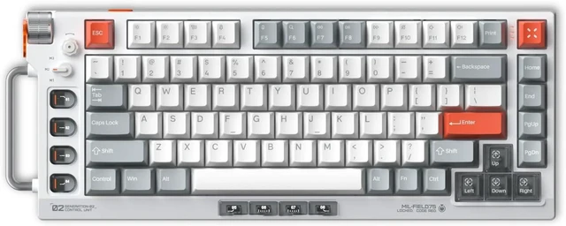 Main image of NuPhy Field75 HE V2 75% Layout 83 Keys Gaming Keyboard with knobs, 8000 Hz Polling Rate, Hot-Swap, Rapid Trigger, Adjustable Actuation, RGB Backlight, Hall Effect Keyboard, 8 customizable keys