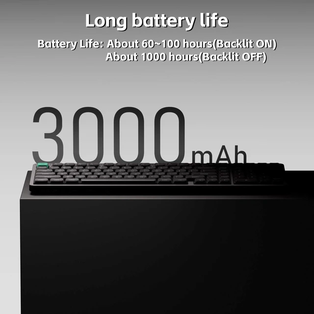 Alt view image 4 of 7 - NuPhy Node100 Low Profile Mechanical Keyboard, Supports Touch Gestures, 103 Keys Wireless Keyboard, Bluetooth, 2.4GHz, USB-C, PBT Keycaps, RGB Backlit, Office/Gaming Keyboard For Mac/Windows - Gray