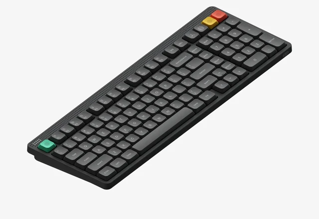 Main image of NuPhy Node100 Low Profile Mechanical Keyboard, Supports Touch Gestures, 103 Keys Wireless Keyboard, Bluetooth, 2.4GHz, USB-C, PBT Keycaps, RGB Backlit, Office/Gaming Keyboard For Mac/Windows - Gray
