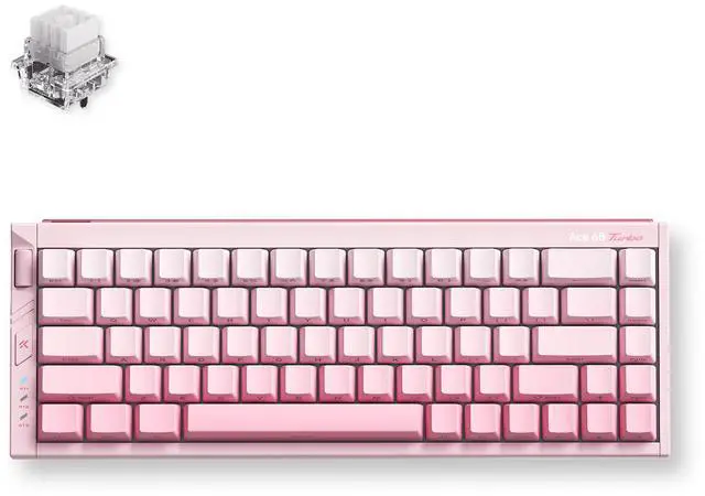 Main image of MCHOSE Ace68 Turbo 65% Aluminum Hall Effect Magnetic Switch Keyboard, 16K Polling, Wired - Peach Pink