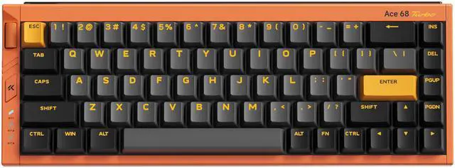 Main image of MCHOSE Ace68 Turbo 65% Aluminum Hall Effect Magnetic Switch Keyboard, 16K Polling, Wired - Galaxy Orange