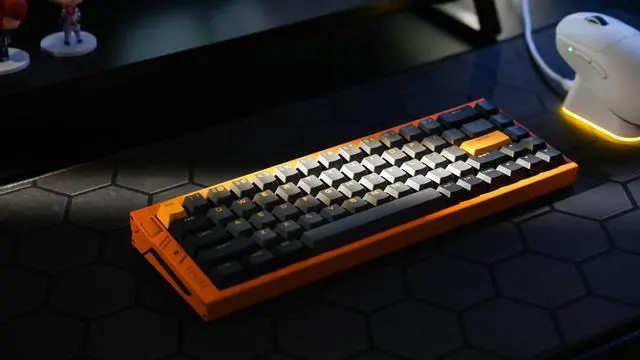 Alt view image 4 of 4 - MCHOSE Ace68 Turbo 65% Aluminum Hall Effect Magnetic Switch Keyboard, 16K Polling, Wired - Galaxy Orange