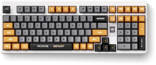 Main image of MCHOSE x Unbox Therapy UT98 98% Tri-Mode Wireless Gasket Mount Mechanical Keyboard, 10000mAh Battery - Retro Therapy (Icy Creamsicle)