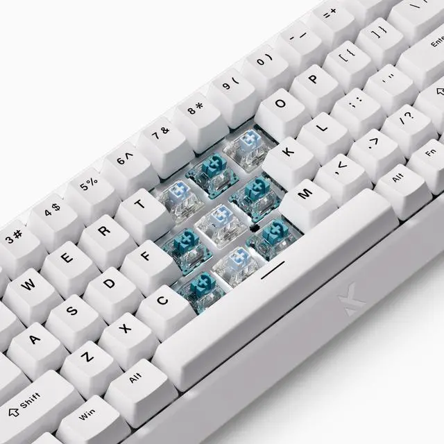 Alt view image 3 of 7 - MCHOSE ACE 68 60% Mechanical Gaming Keyboard Wired Rapid Trigger Hall Effect Keyboard Magnetic Switch Hyper-Fast 8000Hz Adjustable Actuation, Hot Swap, RGB PC MAC Laptop (White / Ice Blue)