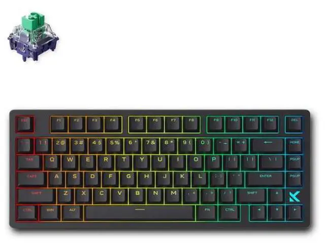 Main image of MCHOSE Jet 75 Rapid Trigger Keyboard 75% Percent, Hall Effect Black Gaming Keyboard, Wired RGB Custom Mechanical Keyboards with Magnetic Switch, PBT Keycaps (Black)
