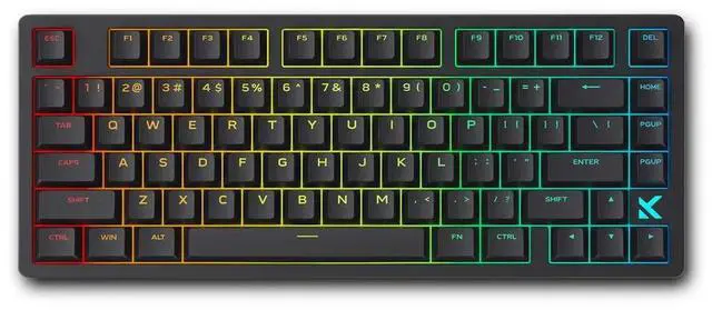 Main image of MCHOSE Jet 75 Rapid Trigger Keyboard 75% Percent, Hall Effect Black Gaming Keyboard, Wired RGB Custom Mechanical Keyboards with Magnetic Switch, PBT Keycaps (Black)