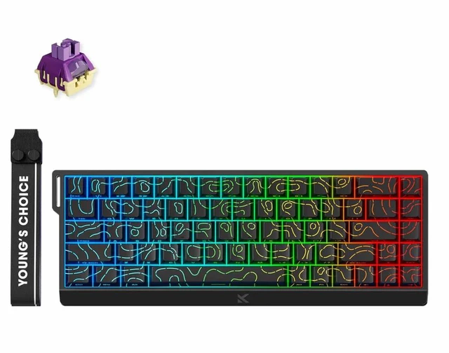 Main image of MCHOSE Ace 68 Hall Effect Magnetic Switch Gaming Keyboard - Black Topographic