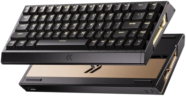 Alt view image 2 of 2 - MCHOSE Ace 68 GT Full-aluminum Esports Hall Effect Keyboard - Black Gold