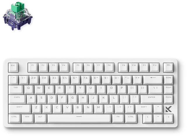 Main image of MCHOSE Jet 75 Rapid Trigger Keyboard 75%, Hall Effect Black Gaming Keyboard, Wired RGB Custom Mechanical Keyboards with Magnetic Switch, PBT Keycaps, White